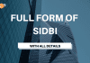 Full Form of SIDBI with all details