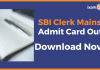 Download SBI Clerk Mains Admit Card