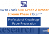 SEBI Grade A Research Stream Exam 2022