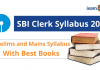 SBI Clerk Syllabus 2022
