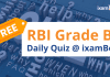 RBI Grade B Daily Quiz