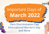 Important Days of March 2022