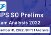 IBPS SO Prelims Exam Analysis 2022